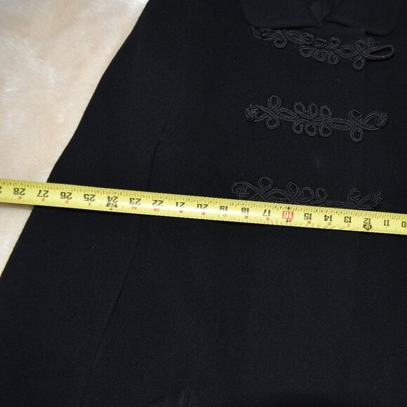 Rare Vintage Fairbrooke Wool Black Cloak Cape Coat Long Swing Style - Picture 7 of 12
